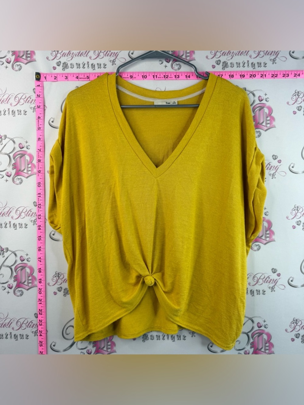 Wilfred V-Neck Knot Front Tunic Mustard